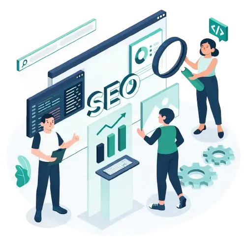 SEO monitoring and website analysis illustration